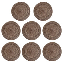 Poaug Cotton Circular Placemats, Woven Thermal Insulation Mats Compatible with Kitchen Tray Bowl - Clearance Sale