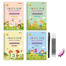 Herbruikbaar schrijfboek - Set van 4, meerkleurig