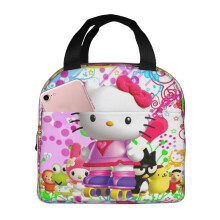 Hello Kitty -eväsrasia, eristetty lounaskassi naisille tai miehille, uudelleenkäytettävät kylmälaukut työ- ja piknikille.