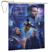 Cuirtín Cithfholcadáin Ant-Man agus an Foiche 60 "X72" Maisiúil Baile Seomra Folctha Maisiúil Tacar Cuirtíní Maisiúla 12 Crúca