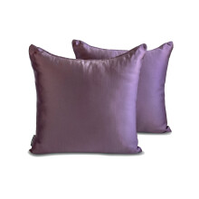 Fundas de cojín decorativas HomeCentric, color lila, paquete de 2, 45 x 45 cm, de satén, para sofá, estilo moderno.
