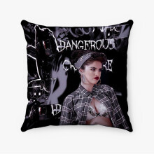 Funda de almohada personalizada AIVO Selena Gomez Impresionante funda de almohada cuadrada personalizada de poliéster hilado Cojín decorativo para
