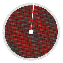 Sciortaí Crann Nollag Plaid Nollag 36" Orlach, Mata Crann Saoire Geimhridh, Sciorta Crann Nollag le haghaidh Maisiúcháin Saoire Nollag Tuaithe