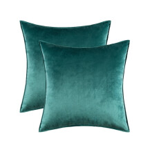 Juego de 2 fundas de cojín decorativas cuadradas de terciopelo suave con cremallera de Cterwk, ideales para dormitorio, coche, sofá o sillón, 45 x