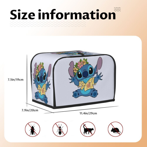 Κάλυμμα για τοστιέρα Stitch 2Slice, κάλυμμα σκόνης ψωμιού και προστασία δακτυλικών 2