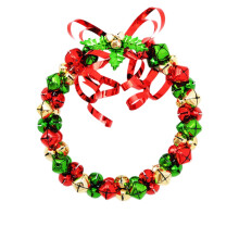 Maisíocht Fleasc Nollag, Garland Clog Jingle, Fleasc Crochta Balla Miotail, Ag luí le Ornáid Crann Nollag, Stíl Eorpach