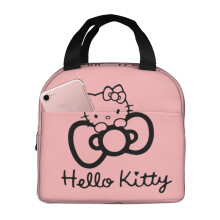 Hello Kitty -lounaskassi vetoketjulla, vedenpitävä ja uudelleenkäytettävä, uudelleenkäytettävä kylmälaukku, lounasrasia naisille ja