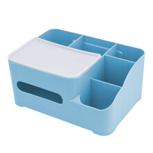 Boîte à mouchoirs Zeceouar avec compartiments, rangement pour stylos et télécommandes, distributeur de serviettes, design élégant pour bureau