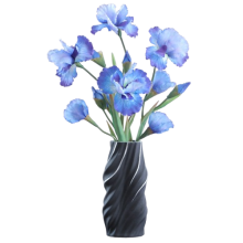 Künstliche Irisblüten, 5 Stück, lila künstliche Seideniris, 77 cm lange künstliche Stielblumen für Hochzeiten, Büro und Heimdekoration
