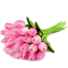 MAMOWEAR Künstliche Blumen, gefälschte Tulpen, Blumen für Braut, Hochzeit, Festivaldekoration, Brautstrauß, realistische Haptik, PU-Blumenstrauß