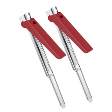 Poaug fles- en blikopener, handmatige antislip dekselopener met anti-verbrandingsontwerp, multifunctioneel voor ouderen - rood