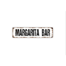 Margarita-Bar-Schild, Cocktail-Lounge, Pub, Taverne, Tiki-Hütte, Getränke, rustikales Straßenschild aus Metall oder Türschild, Größe: 4 x 16