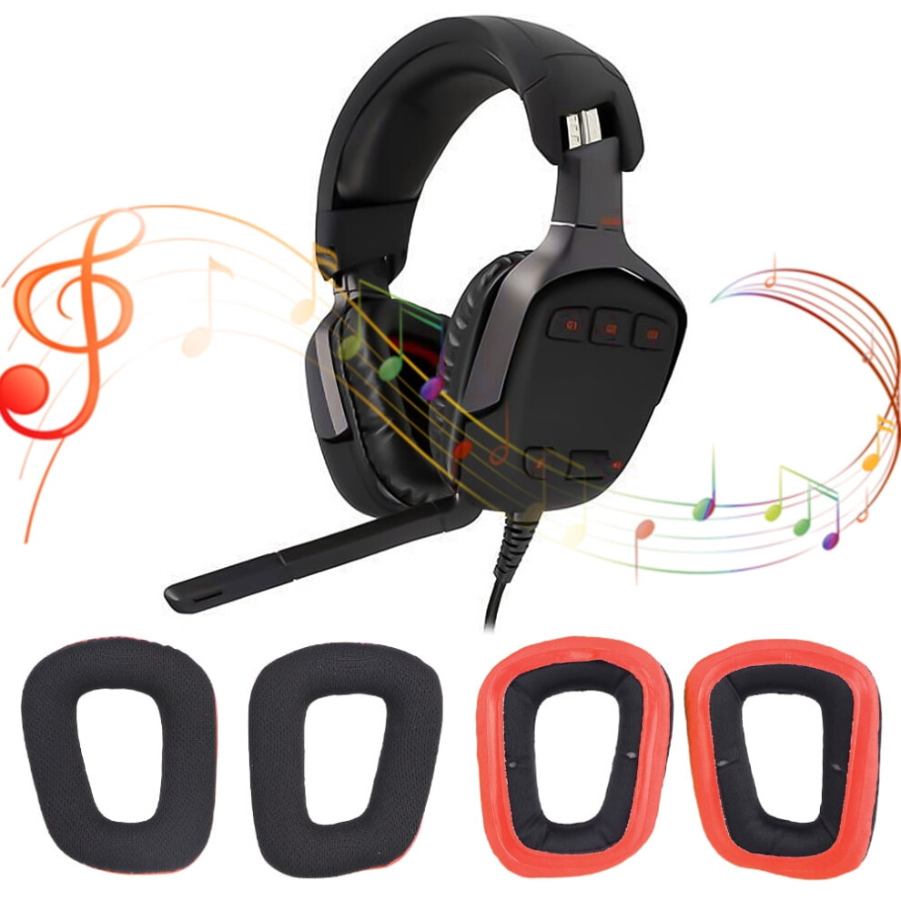 Jixopn Replacement Ear Pads For Compatible With Logitech G35 G930 G430 F450 G331 G231( Mesh Fabric) Red 9395123043593
