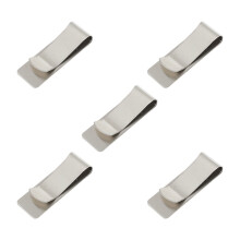 Mizh 5Pcs Stainless Money Clips Professional Money Holders Multi-function Cash Clips Convenient Cash Clips