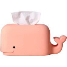 Schattige tissuebox in de vorm van een walvis met cartoonprint en telefoonhouder - Siliconen servettenorganizer en decoratie, compatibel met Xiaomi