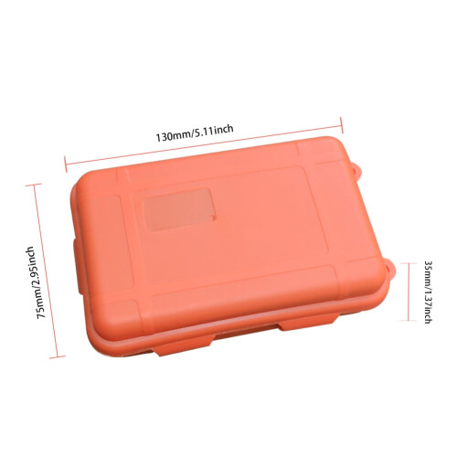 Mojoyce Plastic Survival Case Waterproof Survival Sealed Box for Camping ((S)(Orange)) 2