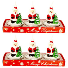 Dekoratives Weihnachtskerzen-Set mit Kerzenhalter, Duftkerzen und Teelicht, Weihnachtsdekorationsartikel