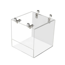 Large Acrylic Bird Bath for Parrots and Parakeets, Transparent Hanging Basin for Small Birds