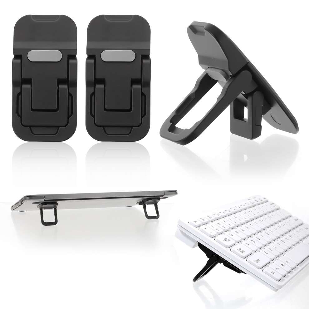 Keyboard Stand 2 Pack Ergonomic Dual Angle Foldable Laptop Riser Nonslip Support For Desk 9164114596512
