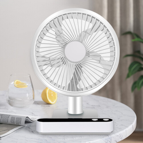 Kayannuo Mini Portable 8,9'' 4 ταχυτήτων ασύρματος επαναφορτιζόμενος ανεμιστήρας γραφείου USB