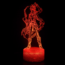 HANNTAOO3D Nachtlampje voor kinderen, Genshin Impact Lamp met afstandsbediening en aanraakbediening, 16 kleuren, voor kamerdecoratie, cadeau HTNL#093