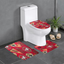 SF_49erss Team 3-teiliges Badezimmerteppich-Set, rutschfester Badezimmerteppich, 80 x 51 cm