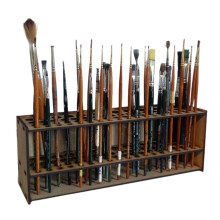 Pinselhalter aus Holz mit 67 Löchern für Künstler, geeignet für Stifte, Aquarell- und Make-up-Pinsel – Schreibtisch-/Wand-Organizer, hält