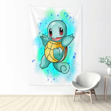 Squirtle Gobelin Stor Banner Væghængende Gobeliner Æstetisk Plakat Kunst Baggrund Til Soveværelse Stue Kollegie Boligindretning 80"x60"