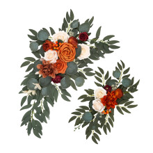 Künstlicher Blumengirlandenbogen, Blumendekoration für Hochzeiten, Wandbehang
