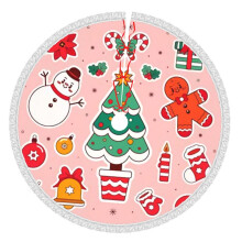 Sciortaí Crann Nollag Nollaig Shona 36" Orlach, Mata Crann Saoire Geimhridh, Sciorta Crann Nollag le haghaidh Maisiúcháin Saoire Nollag Tuaithe