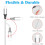 Multi Charging Cable, (2Pack 5FT) Multi USB Charger Cable Aluminum Nylon 3 in 1 Universal Multiple Charging Cord 4