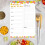 Μαγνητικός Σχεδιαστής Γευμάτων για Ψυγείο ajkijo με Λουλούδια, Εβδομαδιαίο Μενού 5