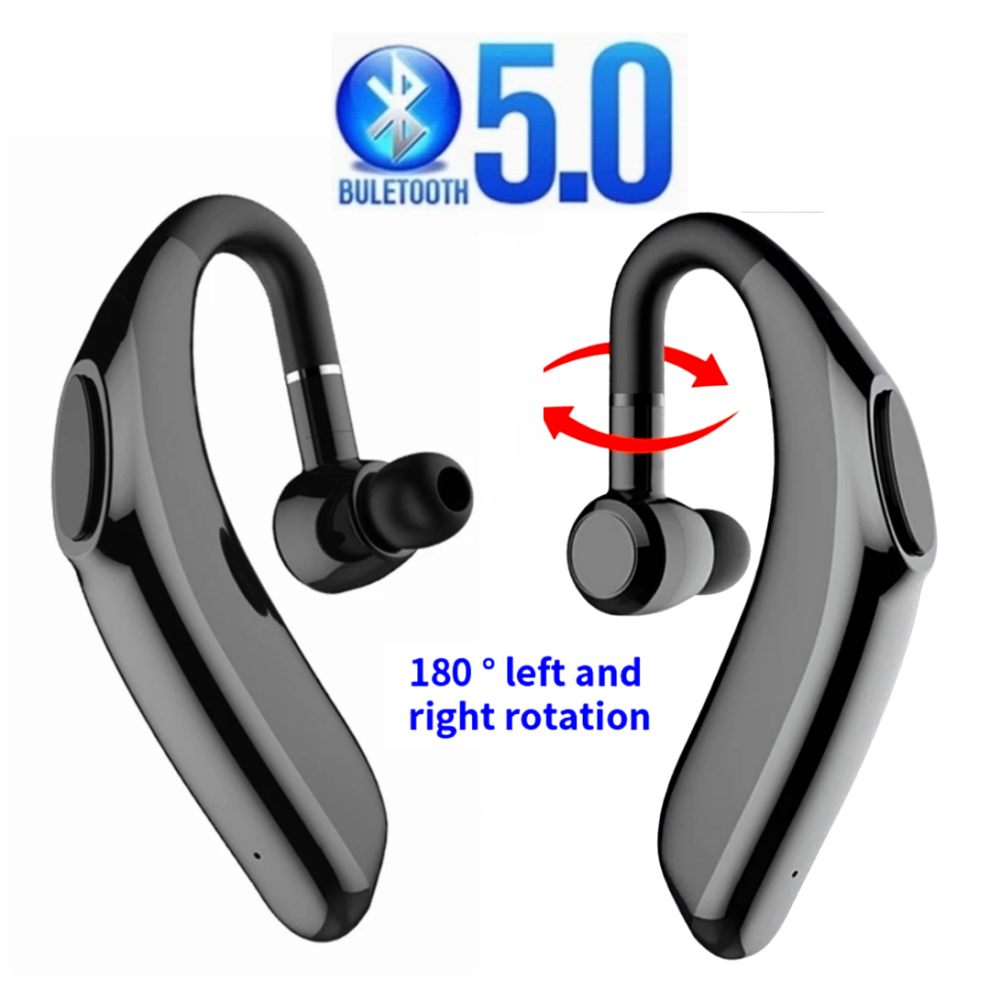 Wireless Bluetooth 5.1 Earpiece Noise Cancelling Driving Trucker Headset Earbuds 9395123265452