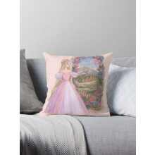 A NEW Barbie Rapunzel Magic Paintbrush Illustration Pillow Covers