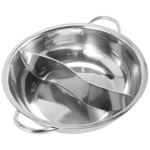 28 cm Hot Pot Doppelter geteilter Edelstahl