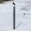 Medidor de neve Aufmer de 91 cm (36 polegadas) para uso externo com termômetro, bastão de metal grande para medir a queda de neve, compatível com 1