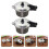 FOMIYES2PCS Μίνι Χύτρα Ταχύτητας Μοντέλο Χύτρας Ταχύτητας από Κράμα Μίνι Αξεσουάρ 2