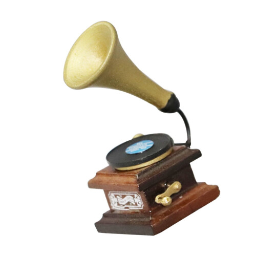 Mini Retro Phonograph Simulation Miniatyyri Gramofoni Malli Lelu Mini Taloon