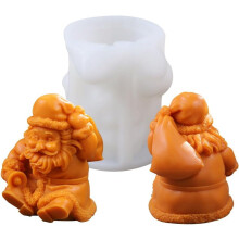 Múnla Silicone Santa Claus le haghaidh Déanamh Coinnle, Réitigh Roisín, Cré - Ag luí le SD-A, Soláthar Ceardaíochta Nollag