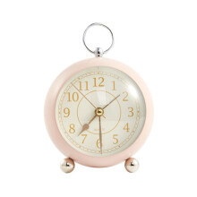 Réveil silencieux à piles, horloge de bureau sans tic-tac, E
