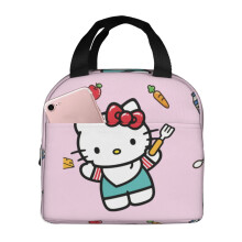 Naisten ja miesten Hello Kitty -eväslaukku vetoketjulla, vedenpitävä ja uudelleenkäytettävä kylmälaukku toimistoon/piknikille/työhön - Style4