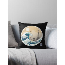 Een NIEUWE Art90s De Grote Golf van Kanagawa Sierkussenhoes Kussenhoes Bank 16x16 inch Tweezijdig
