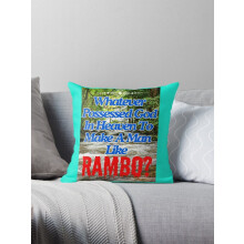 Rambo First Blood, Stallone, filmcitaten, decoratieve kussenhoezen uit de jaren 80