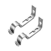 WINOMO 2PCS 18-22mm Adjustable Curtain Holder Curtain Drapery Rod Bracket (Matte Nickel-plated)