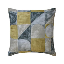 HomeCentric decoratieve sierkussenhoes 16"x16" chartreusegroen katoenen canvas abstract, compatibel met beschilderde kussenhoezen