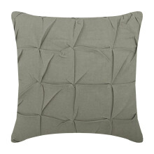Grijze kussenhoes 16x16 inch (40x40 cm), decoratieve kussenhoes van linnen, met textuur, geknoopt, geruit, effen kleur - past bij een grijs interieur