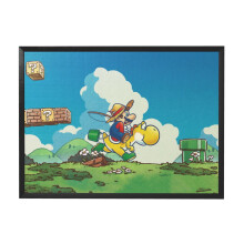 Ealaín Balla Maisiúcháin Super Mario - Péintéireacht Mhaisiúil Frámaithe Cartúin Ealaín Balla le haghaidh Seomra Folctha, Seomra Leapa,