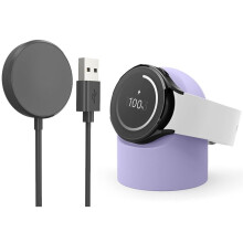 Oplaadstation + magnetisch oplaadstation voor smartwatches, compatibel met Samsung Galaxy Watch 6 5 4 3/6 4Classic/Active 1 2, USB-bureaulader