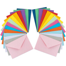 Farbige kleine Briefumschläge, Kraftpapier, 10 Stück, 5x7 Zoll, für Hochzeitskarten und Einladungen, Braut, 50 Stück