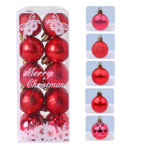 Hxoliqit Christmas Decorations 4cm/1.6in Gold Silver Pink Champagne Christmas Ball Christmas Tree Package Pendant Box